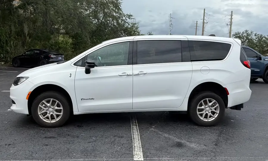 2025 Chrysler Voyager LX wheelchair accessible van Orlando, white exterior side view